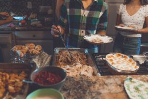 Traditional thanksgiving dinner